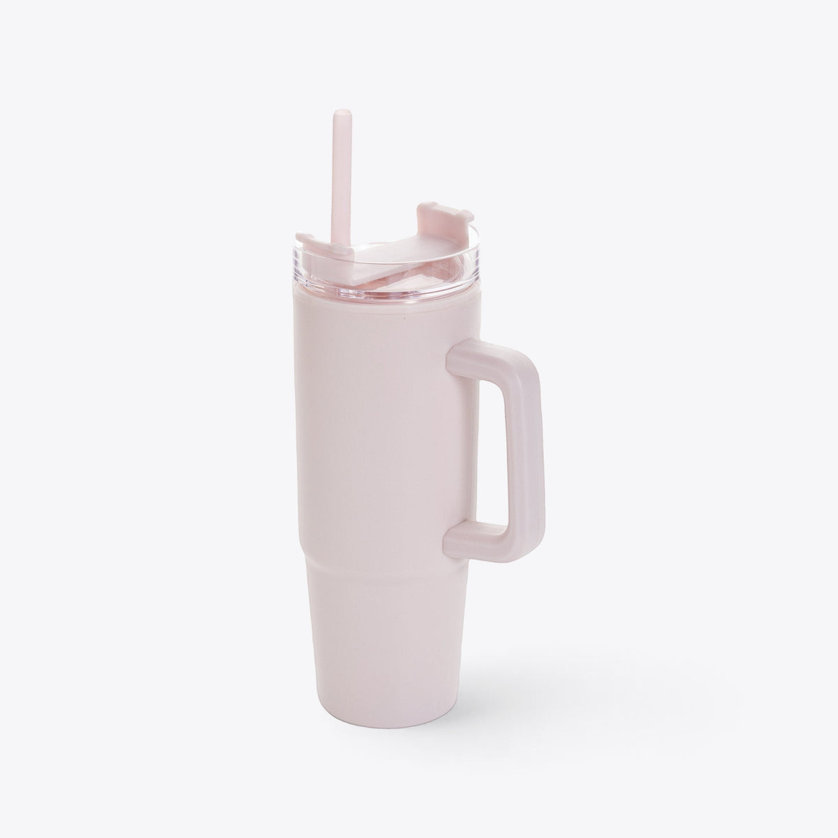 Mug 750 ml en plastique recyclé rose, vue trois quarts