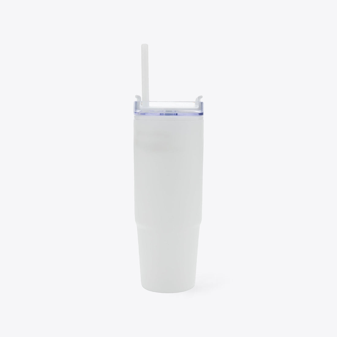 750 ml white recycled plastic mug, front view