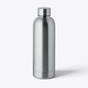 Bouteille isotherme recyclée 500 ml argent mat, vue de face - Argent mat