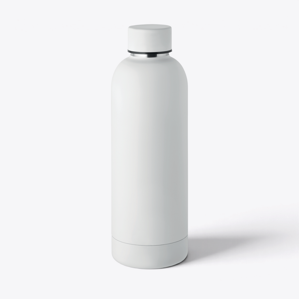 Bouteille isotherme recyclée 500 ml blanc, vue de face