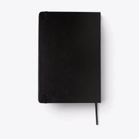 Carnet A5 classique noir, vue du dos
