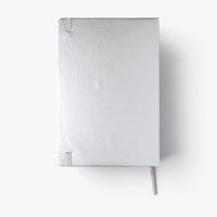 Carnet A5 classique argent, vue du dos