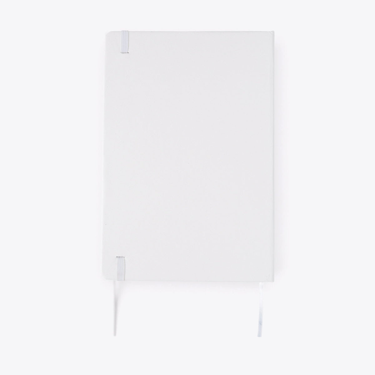 Carnet A5 classique blanc, vue du dos