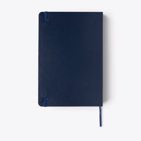 Carnet A5 classique bleu marine, vue du dos