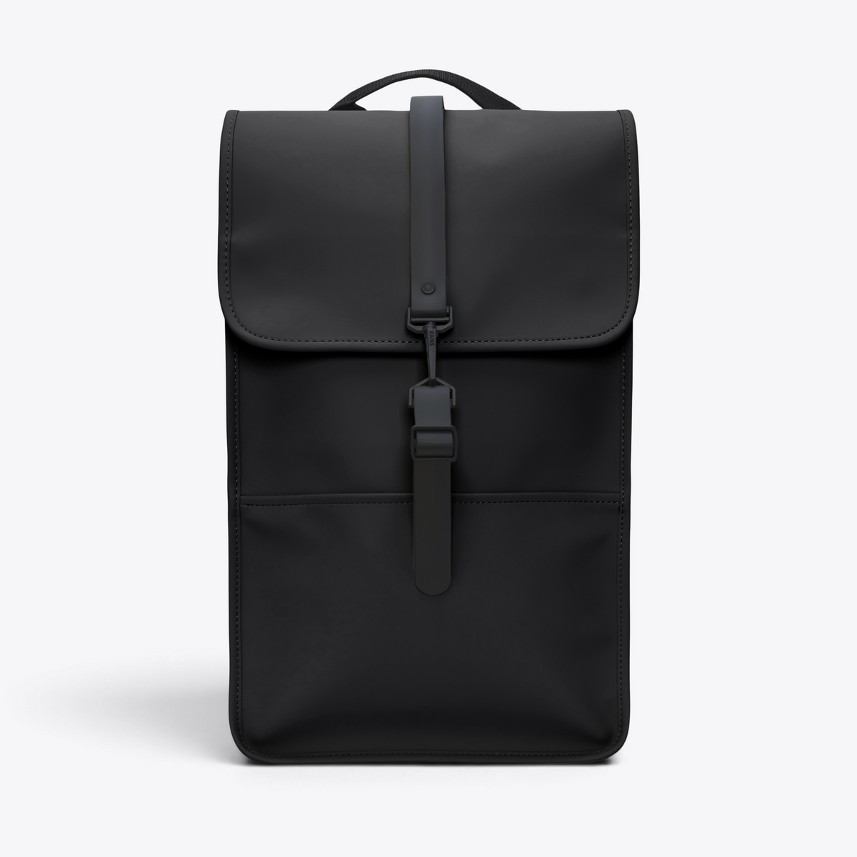 Vue de face du Backpack RAINS noir