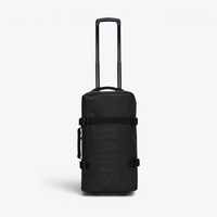 Valise cabine Texel Cabin Bag RAINS noire — poignée télescopique déployée