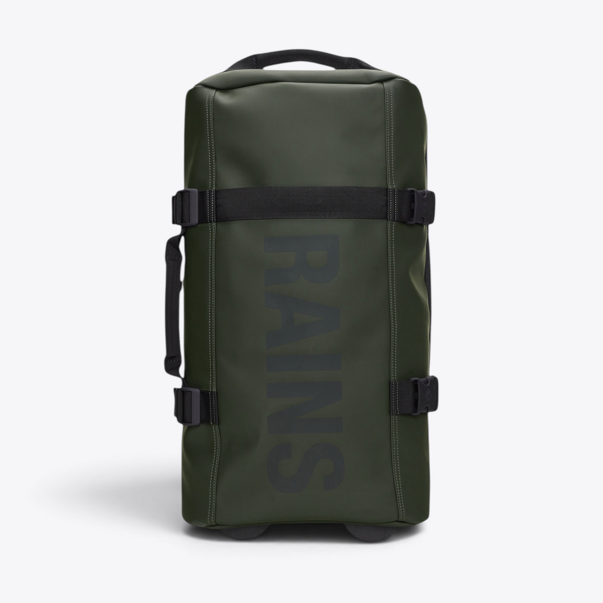 Valise cabine Texel Cabin Bag RAINS verte — vue de face