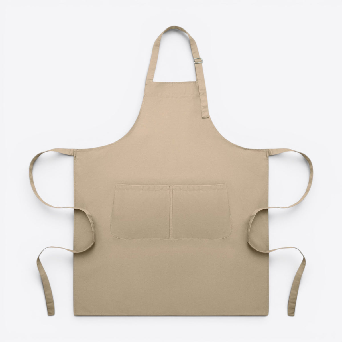 Tablier unisexe ajustable beige, vue de face