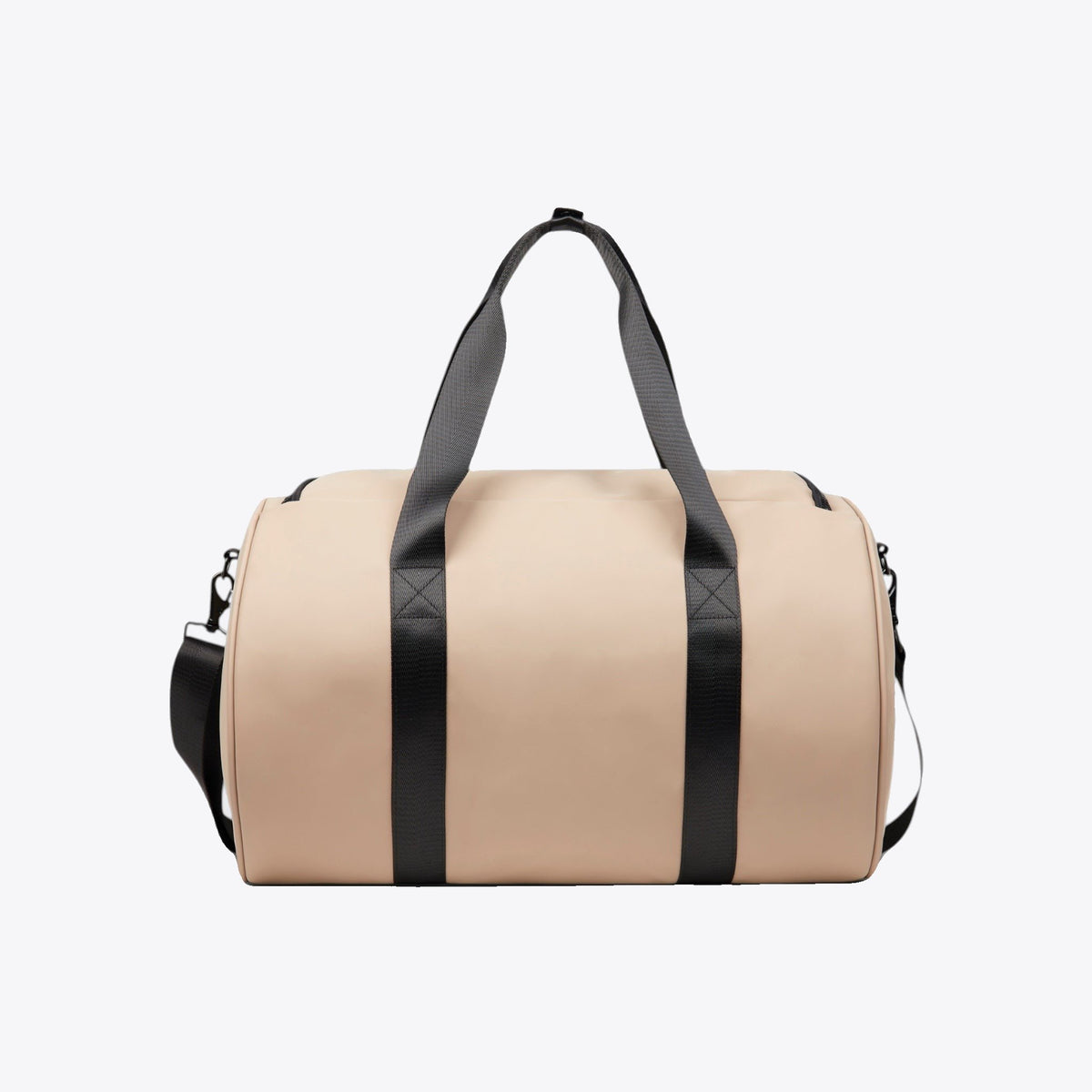 Sac de sport imperméable beige, vue arrière