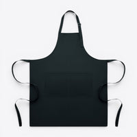 Tablier unisexe ajustable noir, vue de face