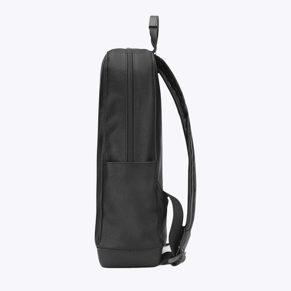 Sac à dos Moleskine noir, vue de profil