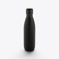 Bouteille TODAY MERCH en acier inoxydable noir mat, design sobre et durable pour usage professionnel quotidien