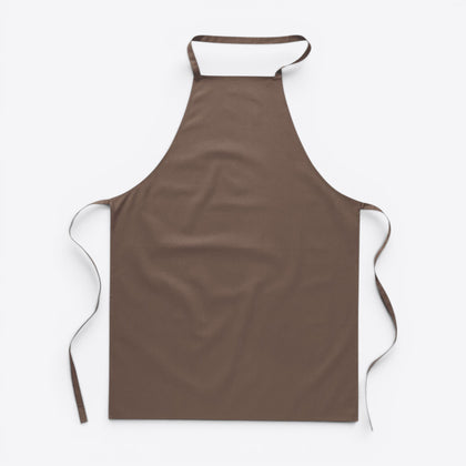 Tablier unisexe marron, vue de face