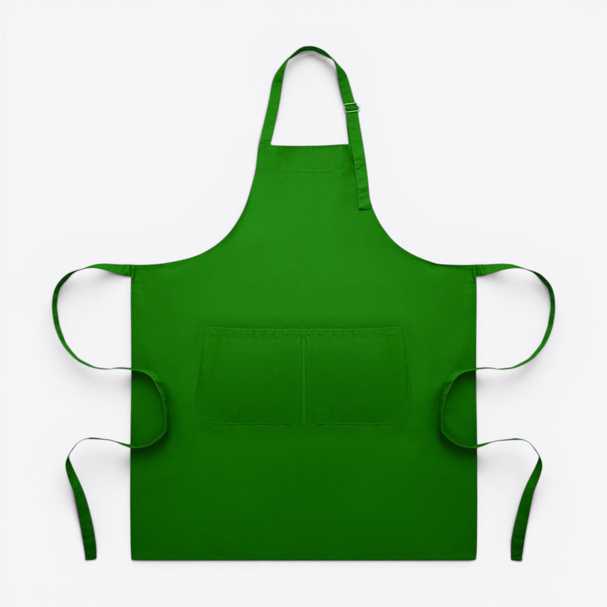 Tablier unisexe ajustable vert, vue de face