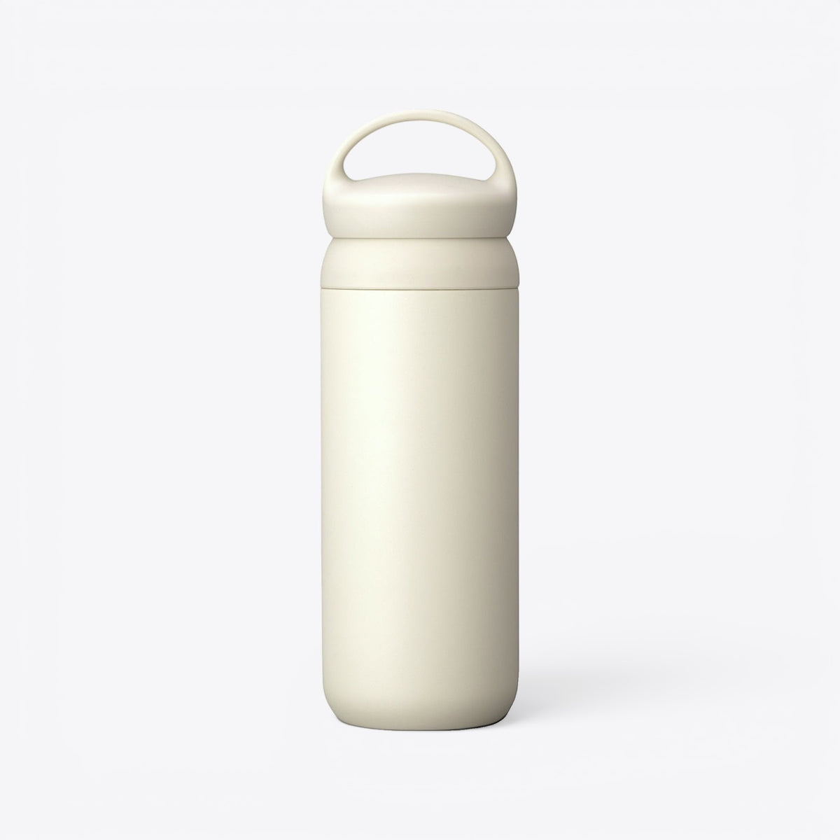 TODAY MERCH opaque Kinto bottle in cream with a modern, minimalist design and a convenient carry loop.
