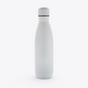 Gourde en acier inoxydable, vue de face - Blanc