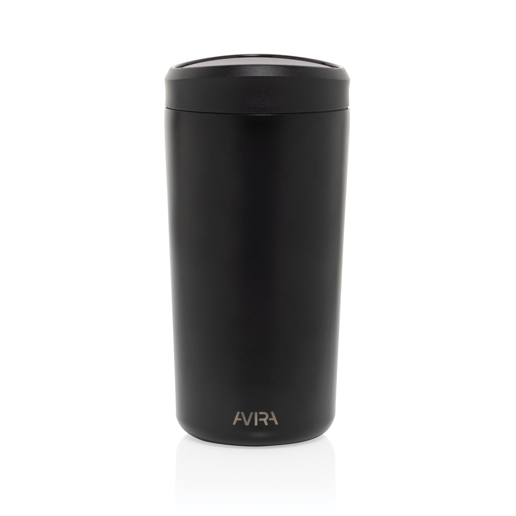 Mug isotherme en acier inoxydable, vue de face