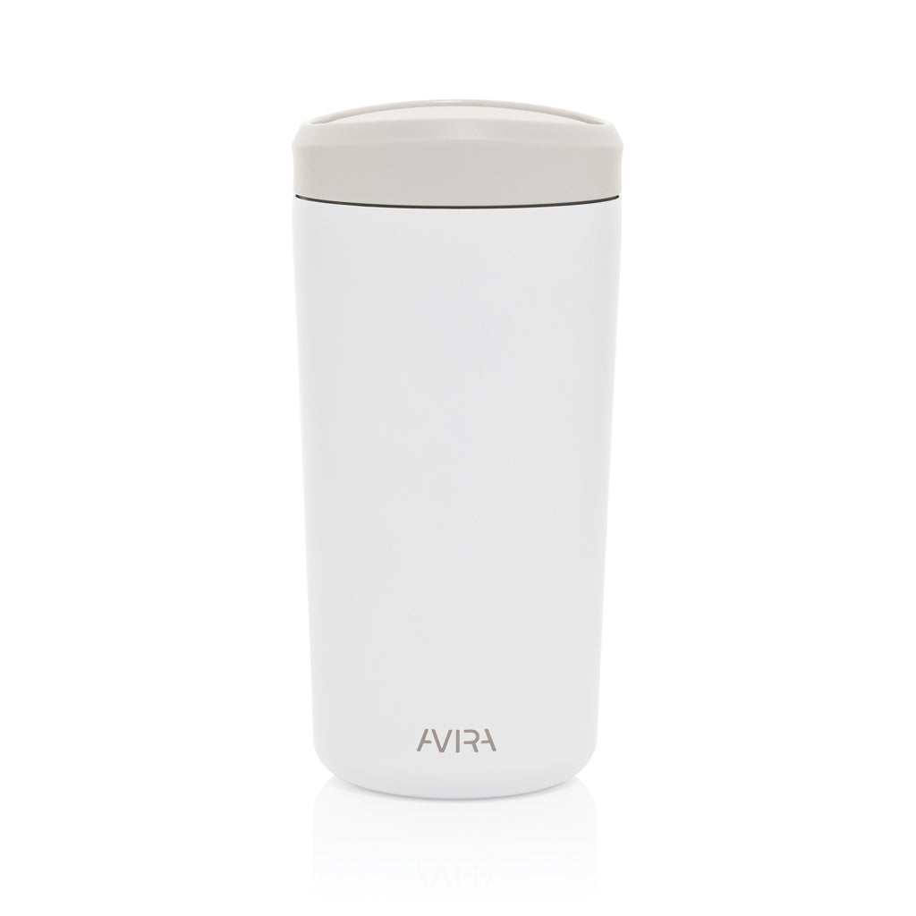 Mug isotherme en acier inoxydable, vue de face