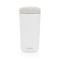 Mug isotherme en acier inoxydable, vue de face