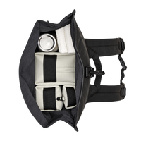Sac à dos Rolltop Rucksack RAINS noir, compartiment intérieur ouvert