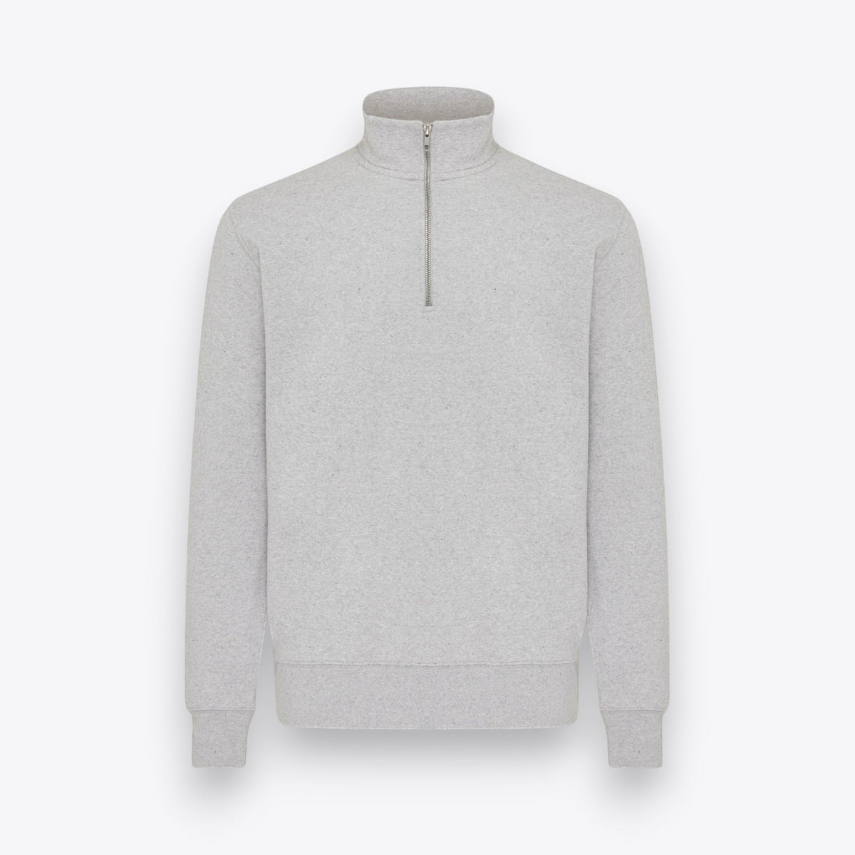Sweatshirt unisexe zippé gris, vue de face