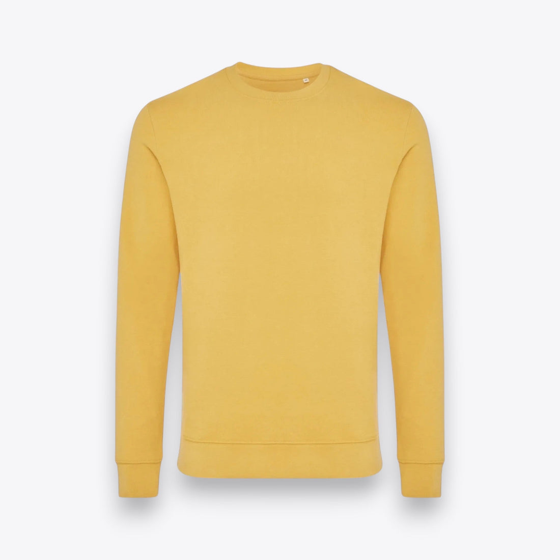 Sweatshirt unisexe jaune, vue de face