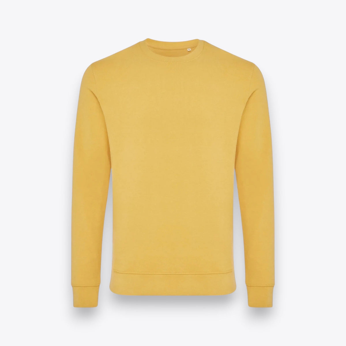 Sweatshirt unisexe jaune, vue de face