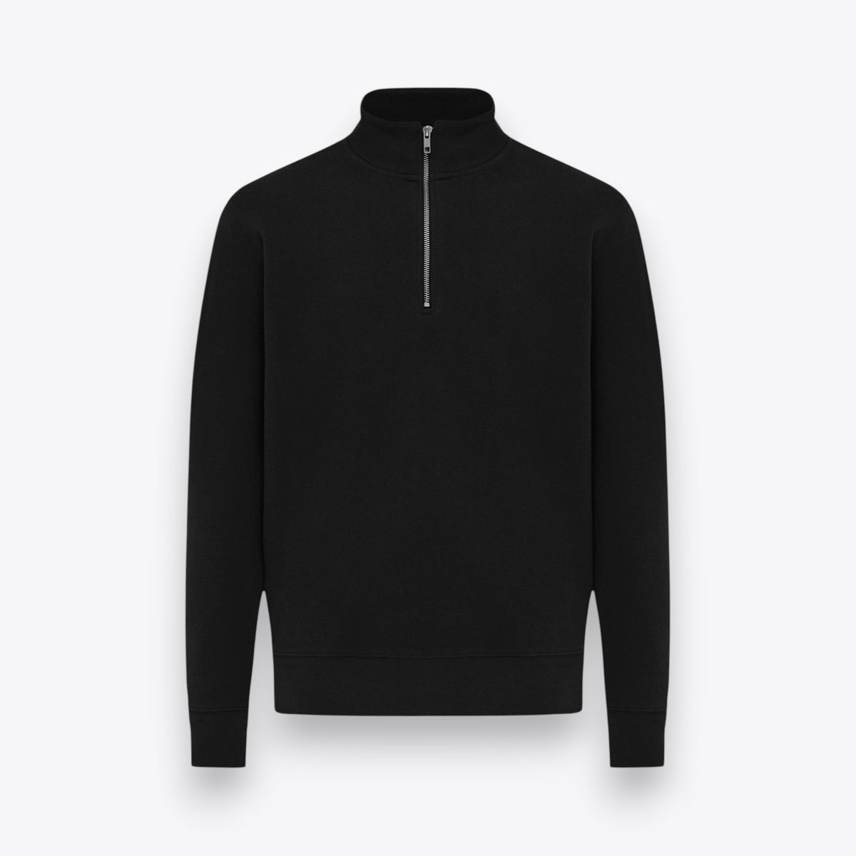 Sweatshirt unisexe zippé noir, vue de face