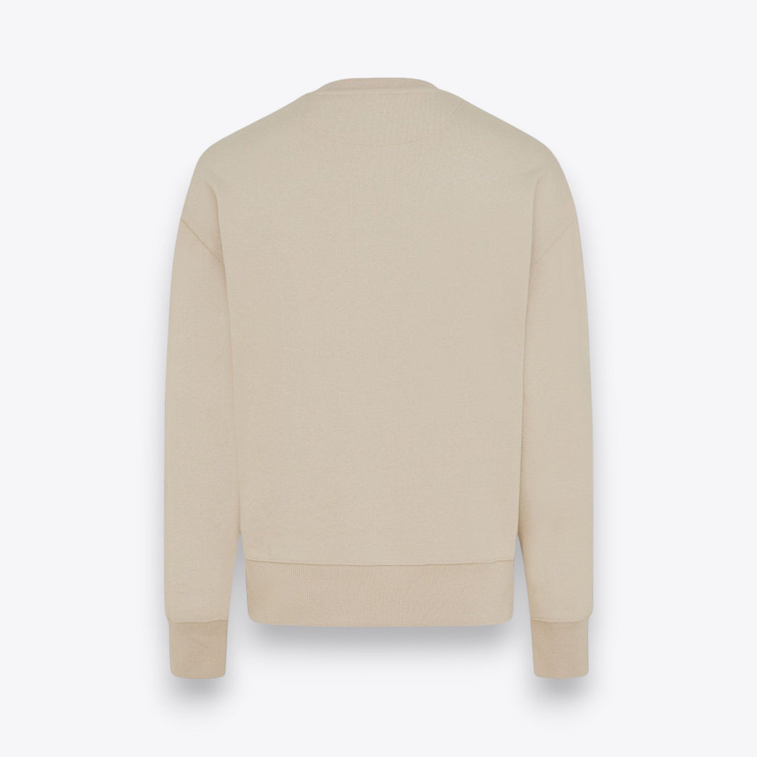 Sweatshirt unisexe beige à coupe oversize, vue arrière
