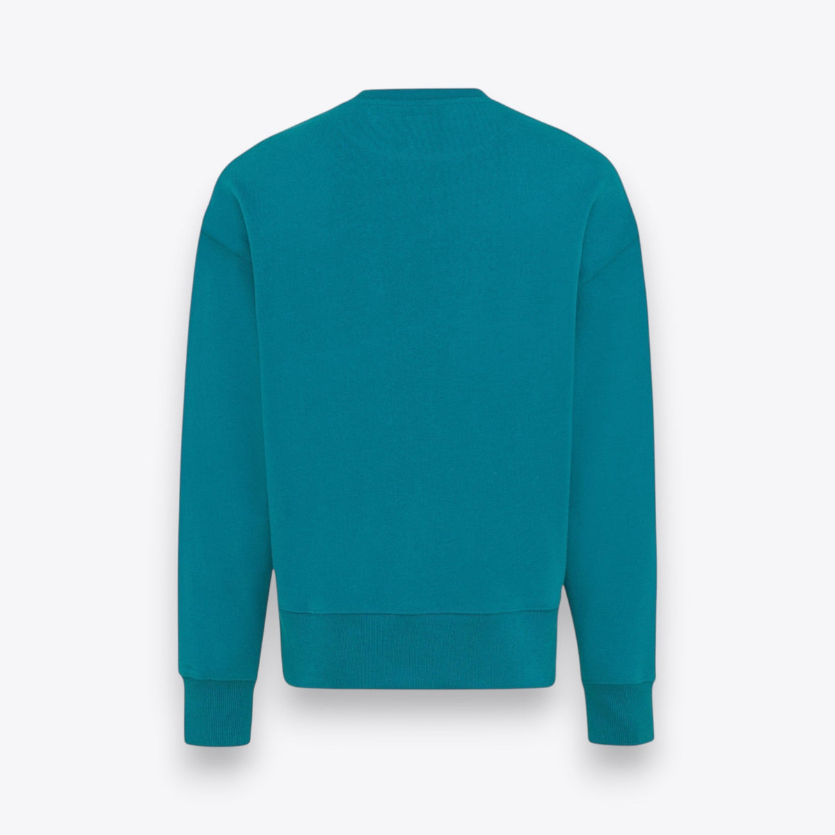 Sweatshirt unisexe turquoise à coupe oversize, vue arrière