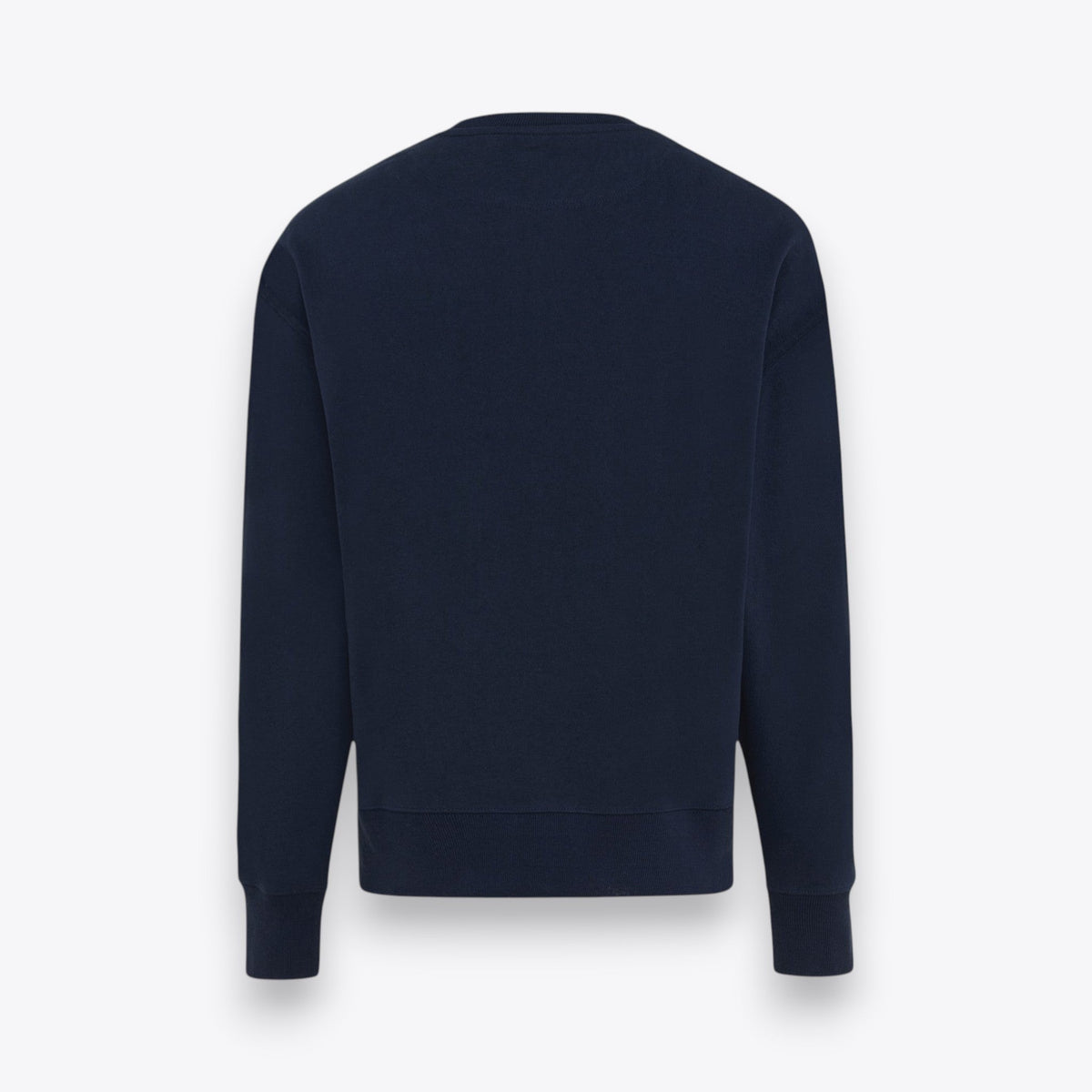 Sweatshirt unisexe bleu marine à coupe oversize, vue arrière