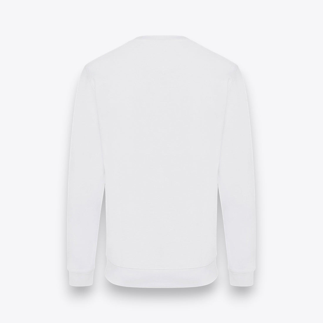 Sweatshirt unisexe blanc, vue arrière
