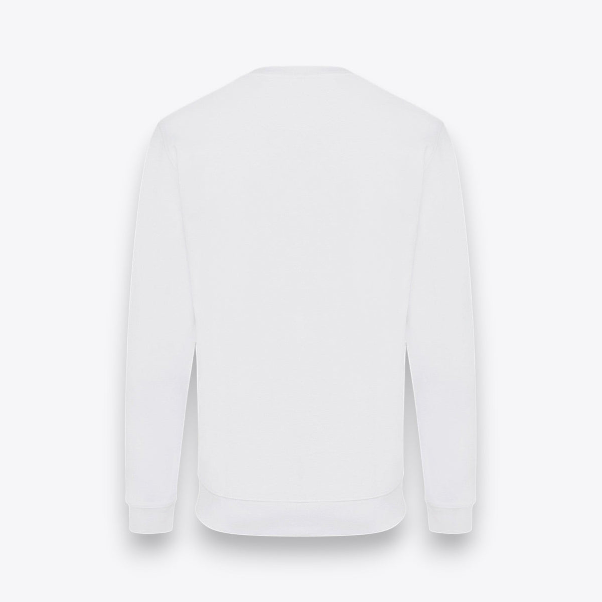 Sweatshirt unisexe blanc, vue arrière