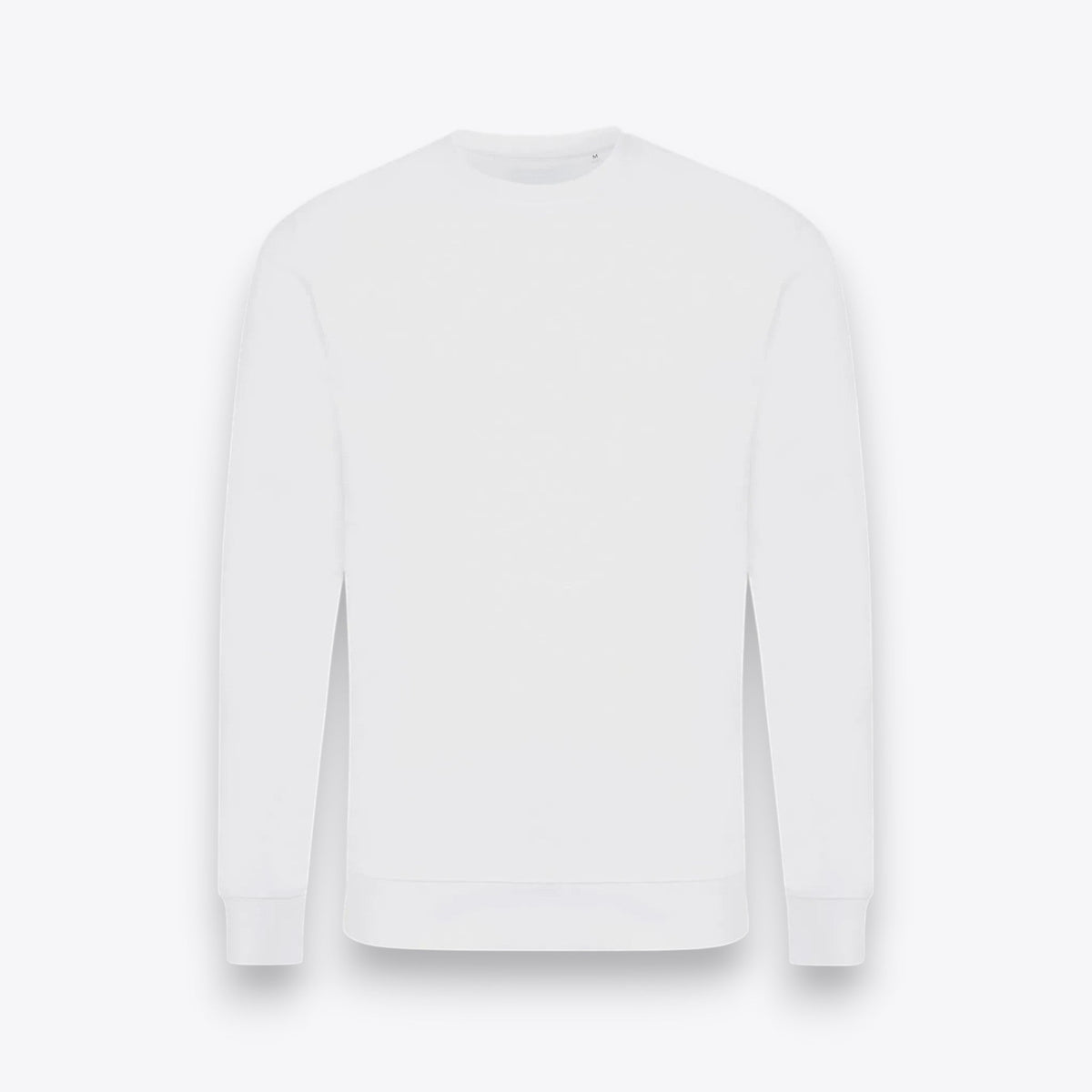 Sweatshirt unisexe blanc, vue de face