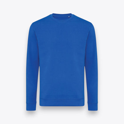 Sweatshirt unisexe bleu, vue de face