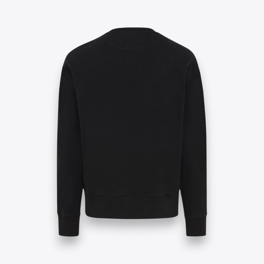 Sweatshirt unisexe noir à coupe oversize, vue arrière