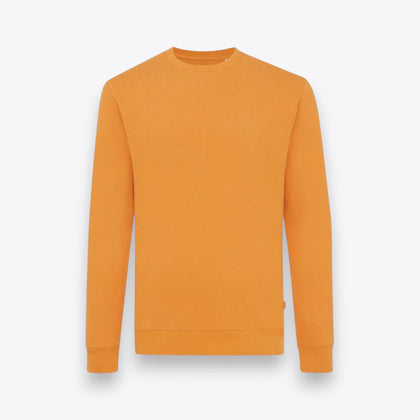 Sweatshirt unisexe orange, vue de face