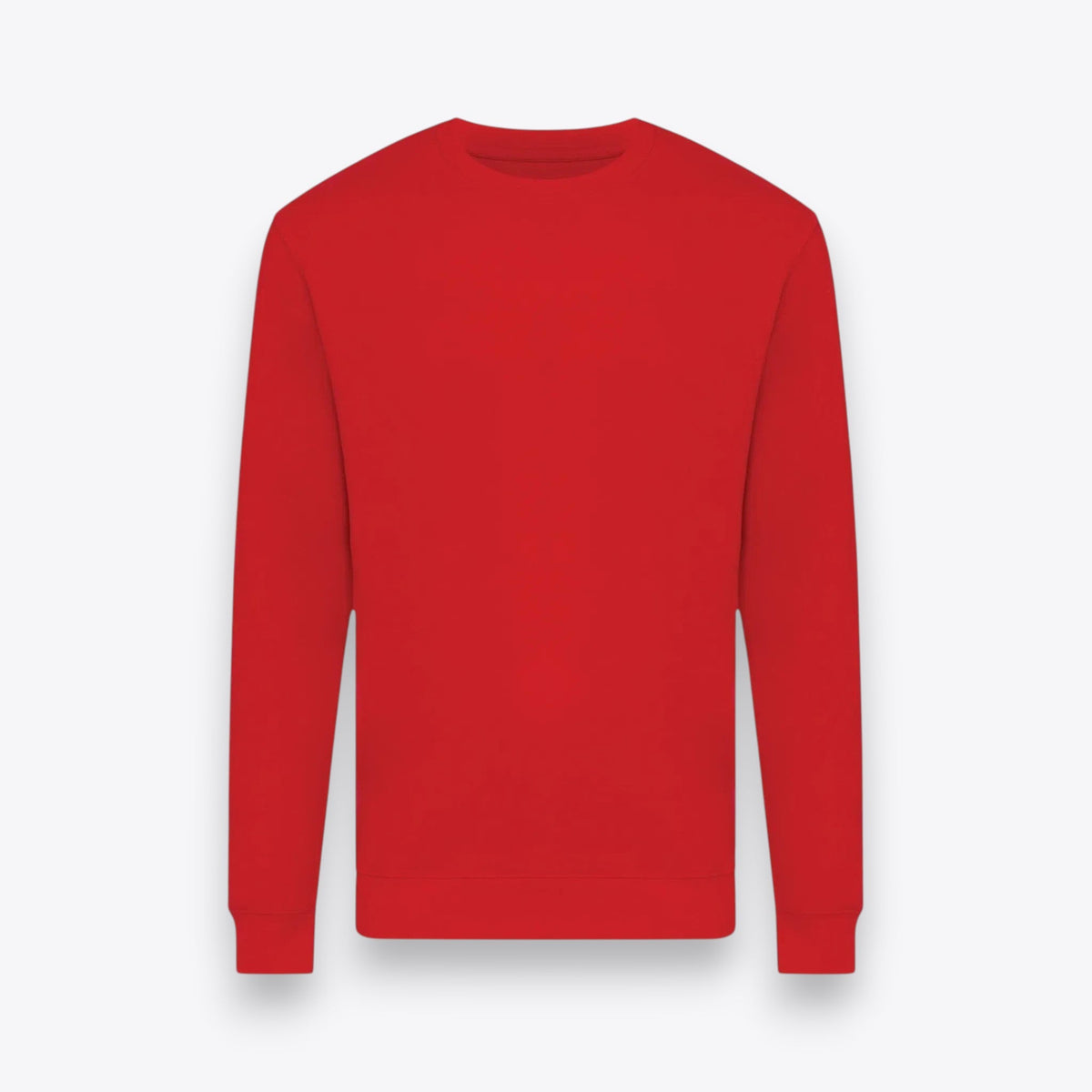 Sweatshirt unisexe rouge, vue de face