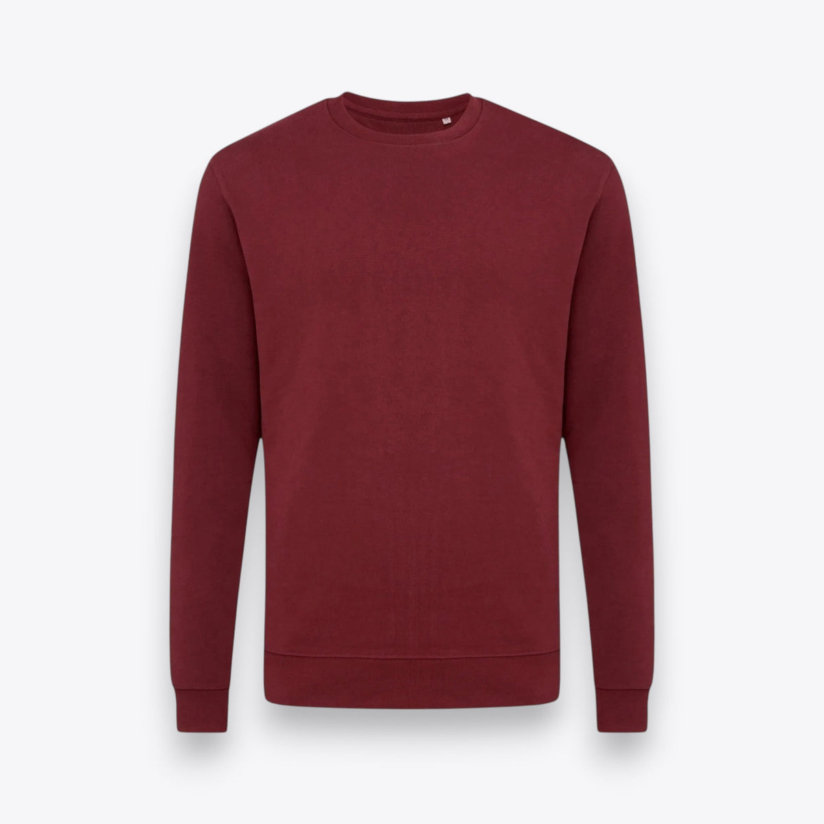Sweatshirt unisexe bordeaux, vue de face
