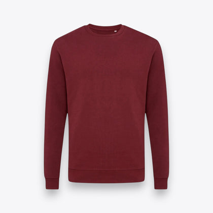 Sweatshirt unisexe bordeaux, vue de face