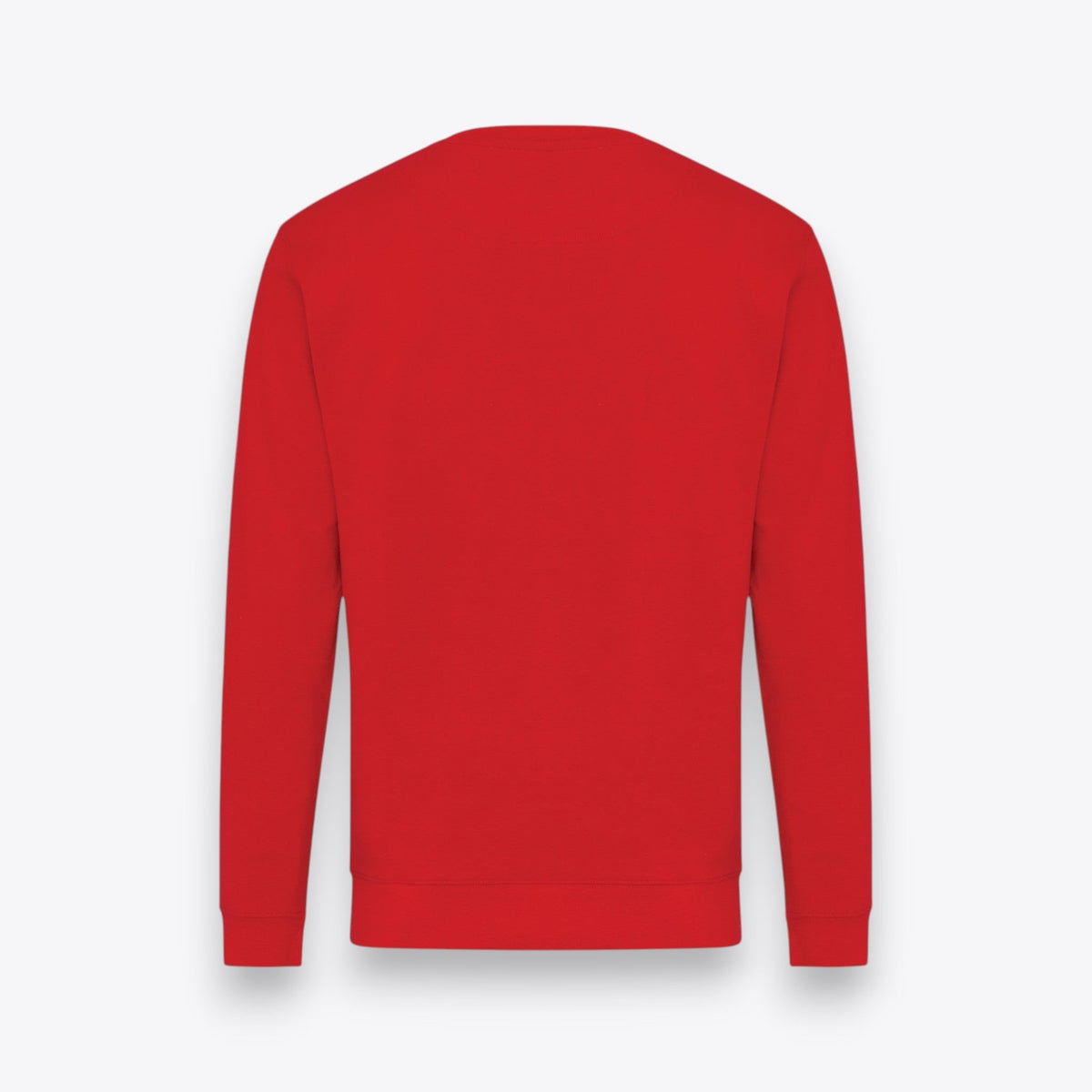 Sweatshirt unisexe rouge, vue arrière