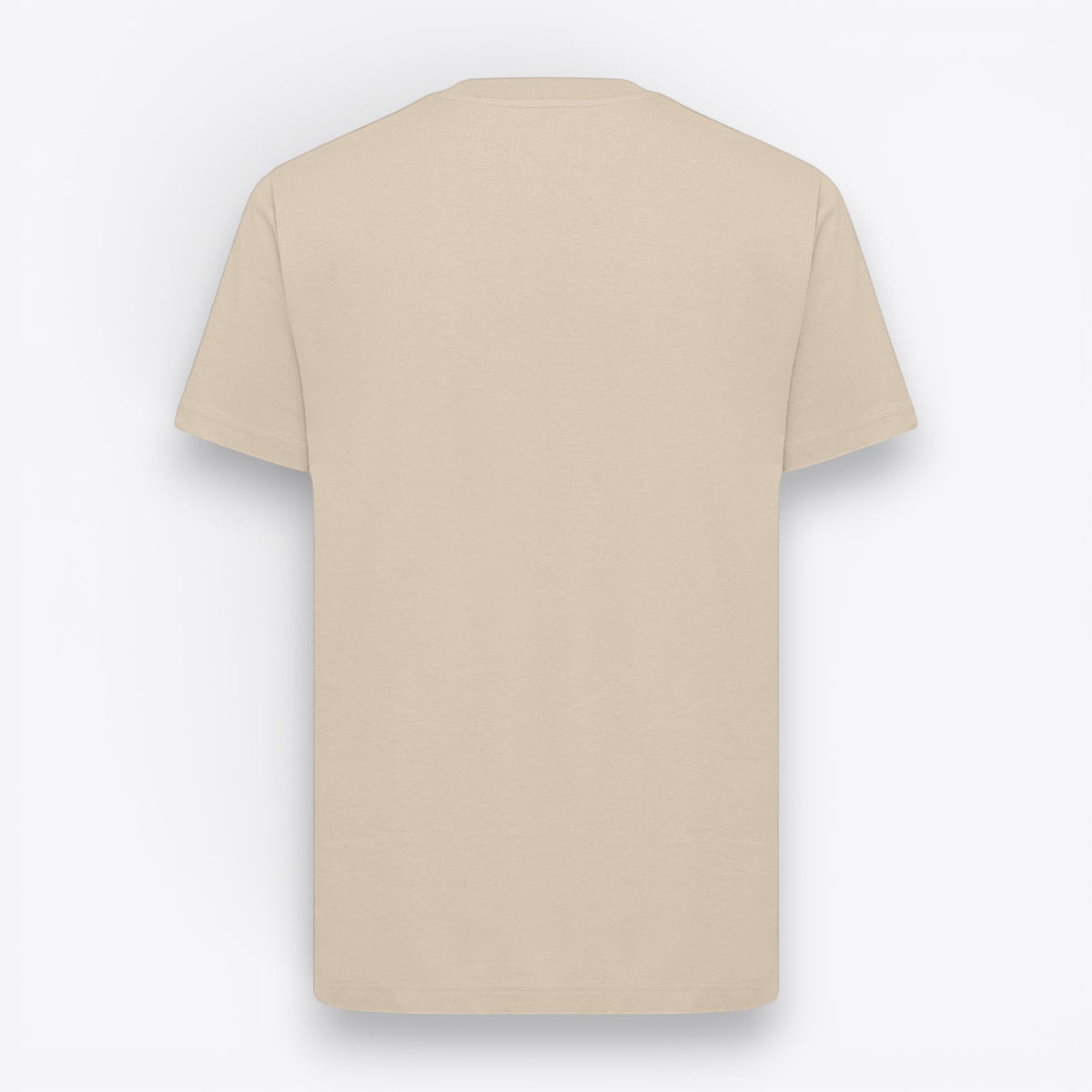 Vue arrière d'un t-shirt unisexe oversized beige de la marque TODAY MERCH en coton uni