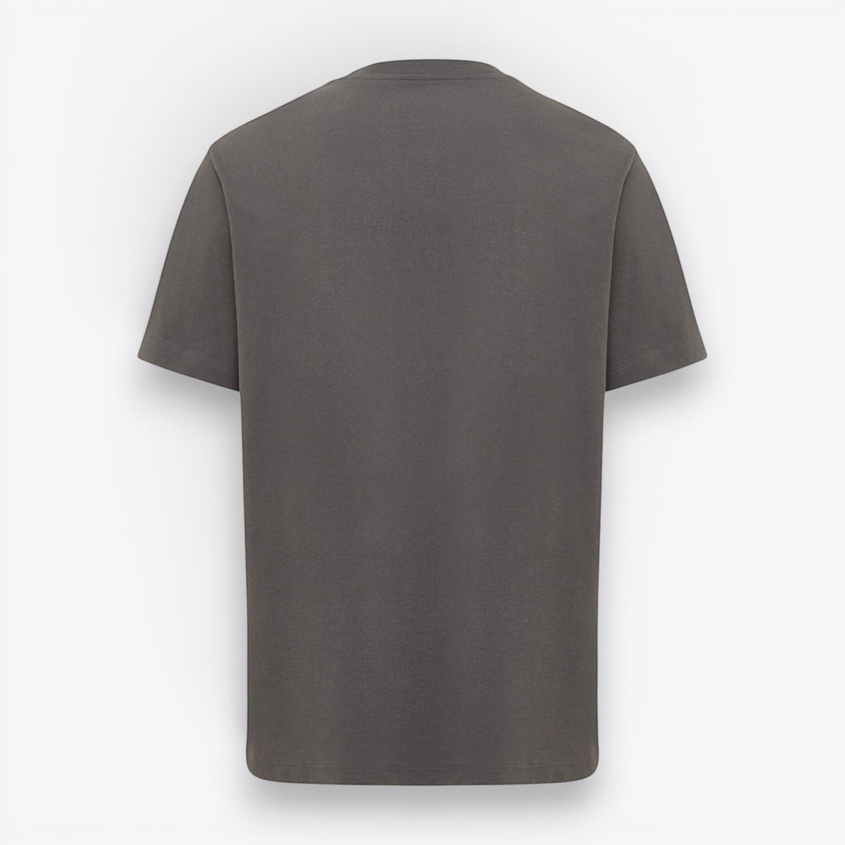 Vue arrière du t-shirt unisexe oversized gris foncé de la marque TODAY MERCH en coton uni
