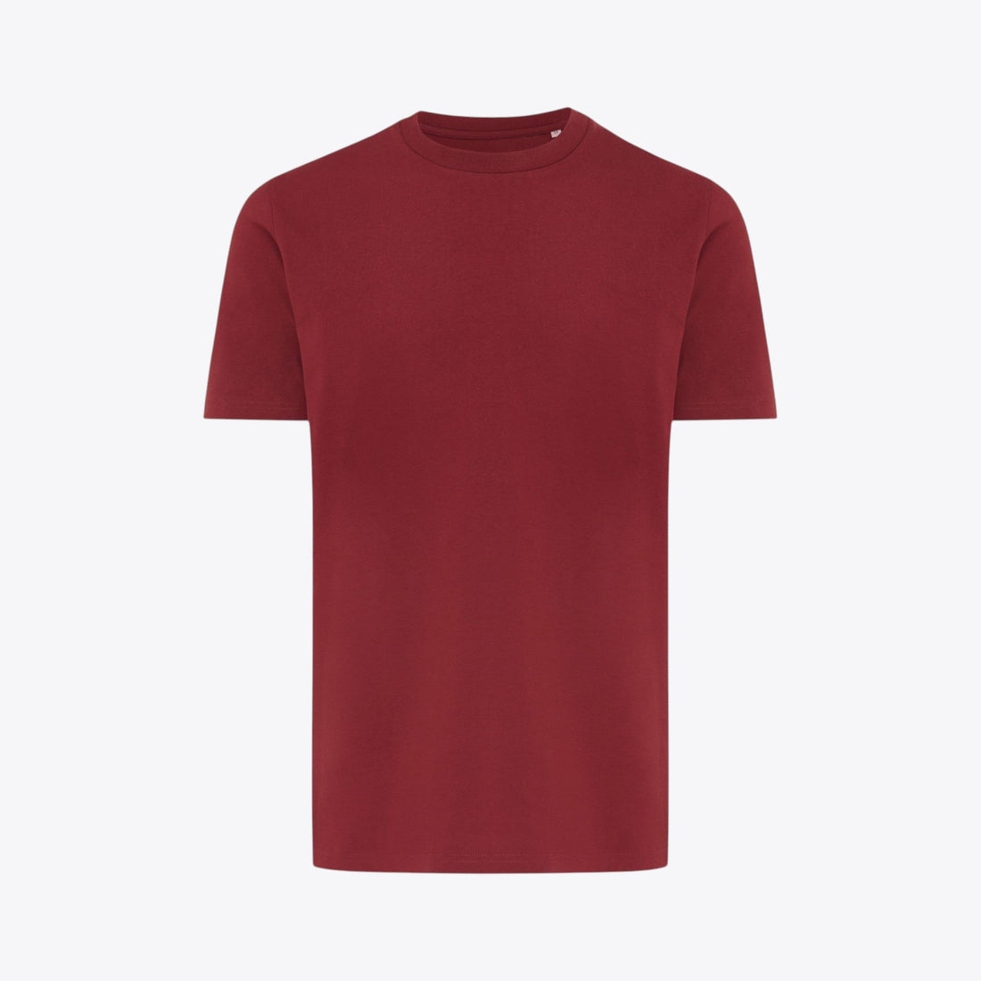 T-shirt unisexe bordeaux, vue de face