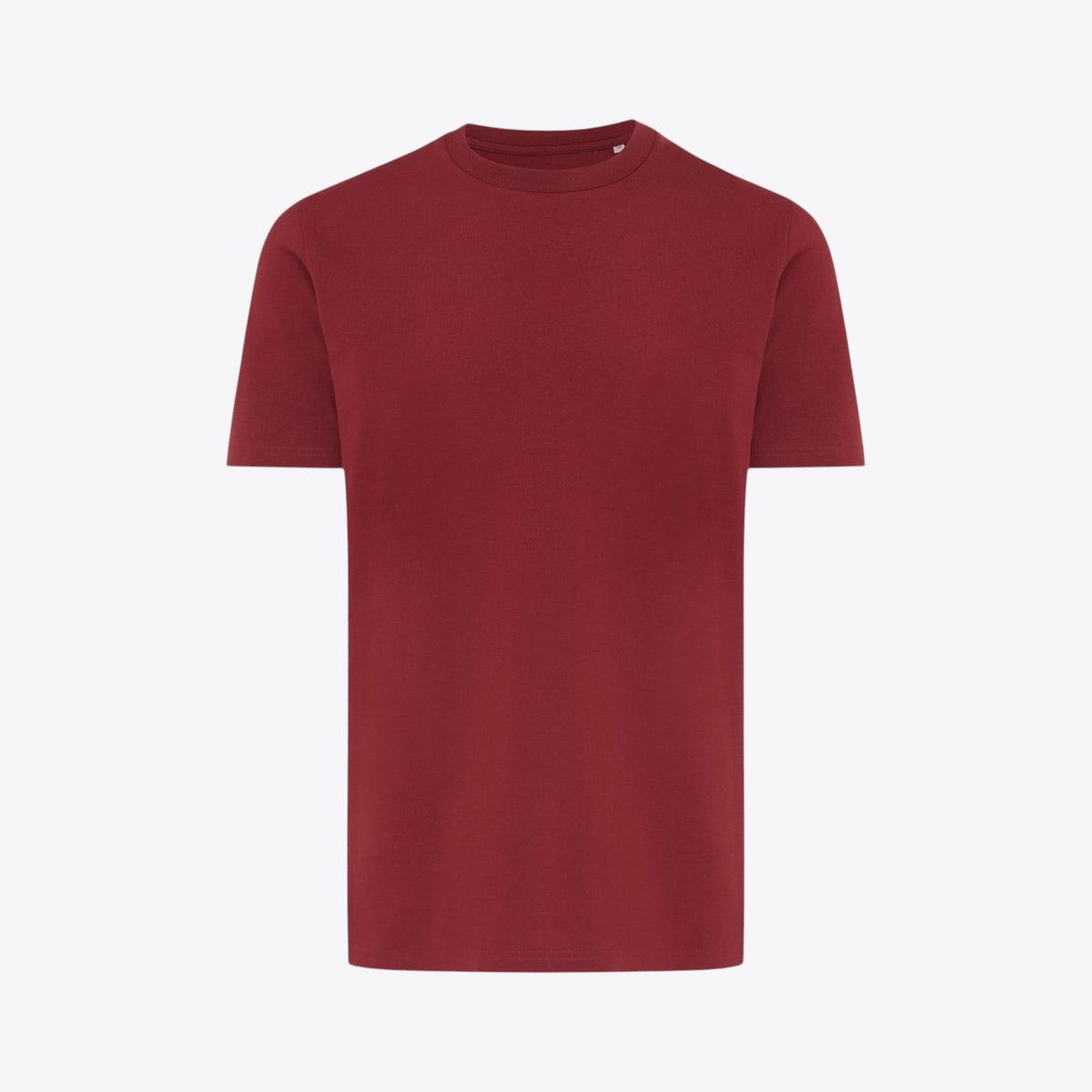T-shirt unisexe bordeaux, vue de face