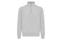 Sweat à col zippé gris - vue de face sans marquage - Gris