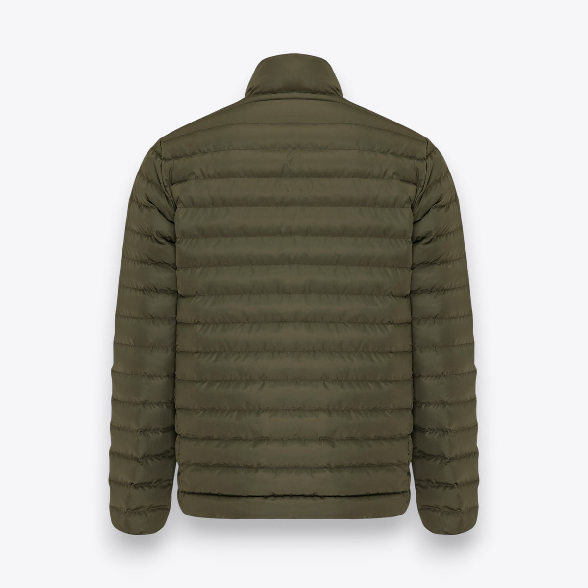 Veste matelassée kaki à manches longues pour homme, vue arrière