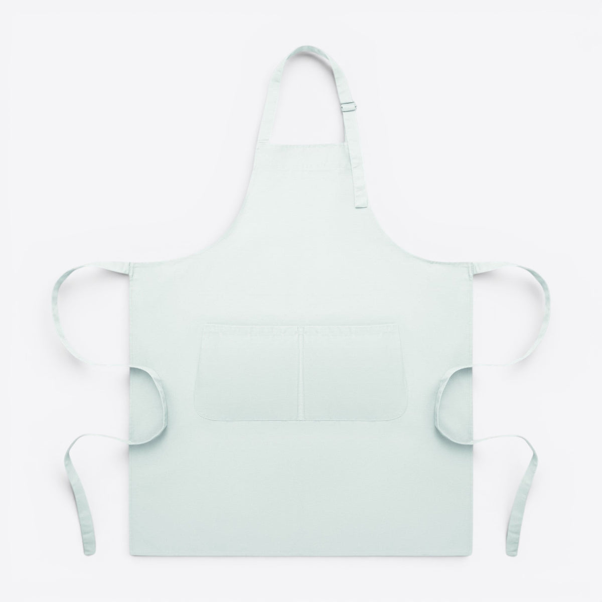 Tablier unisexe ajustable blanc, vue de face