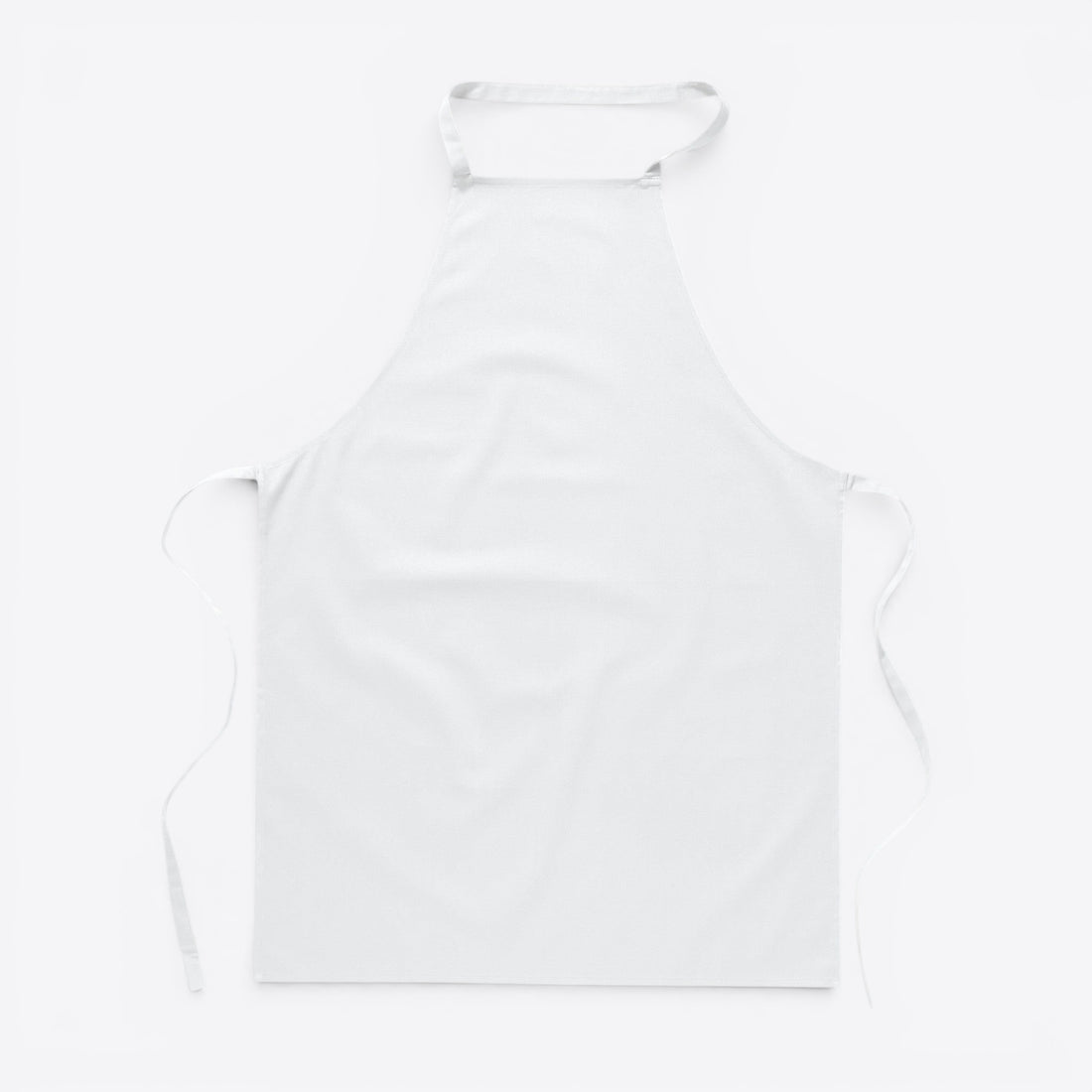 Tablier unisexe blanc, vue de face