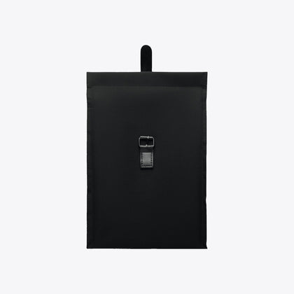 Sac déjeuner isotherme en rPET 9 L noir, fermeture déroulée